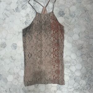 Lavender Brown Snake Print Tank